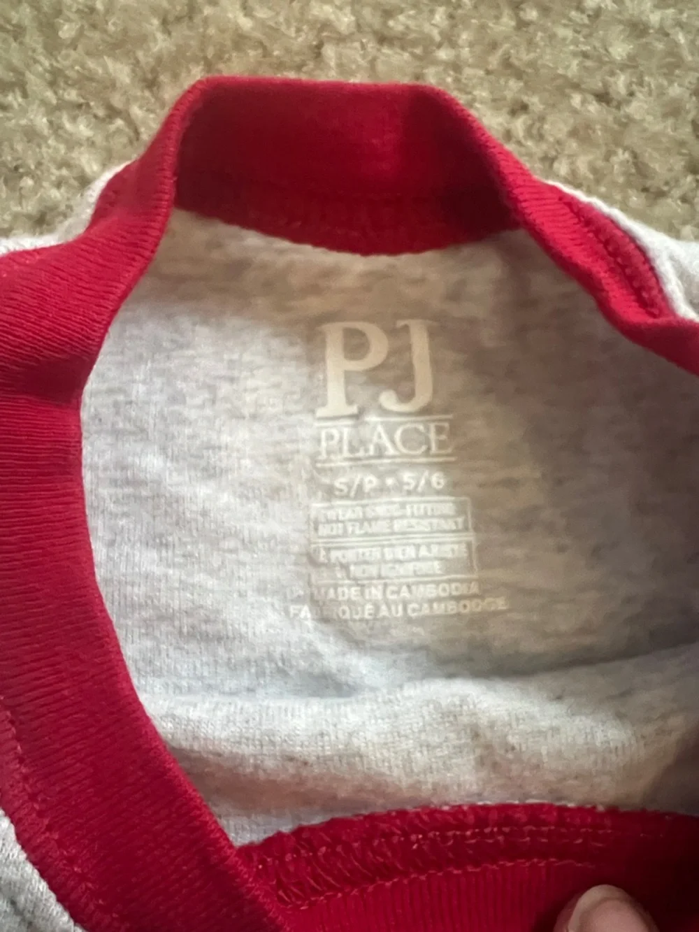 The Children's Place Gray 'Cousin Crew' Pajama Set with Red & Navy Plaid Pants